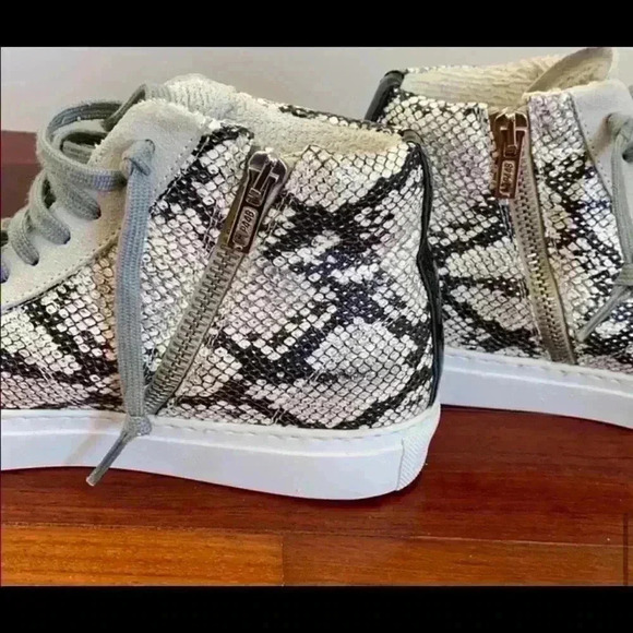 P448 Snakeskin Leather Hightop Sneakers - Picture 6 of 6